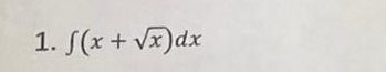 ∈t (x+sqrt(x))dx