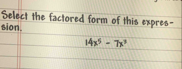 ctored form 
sion