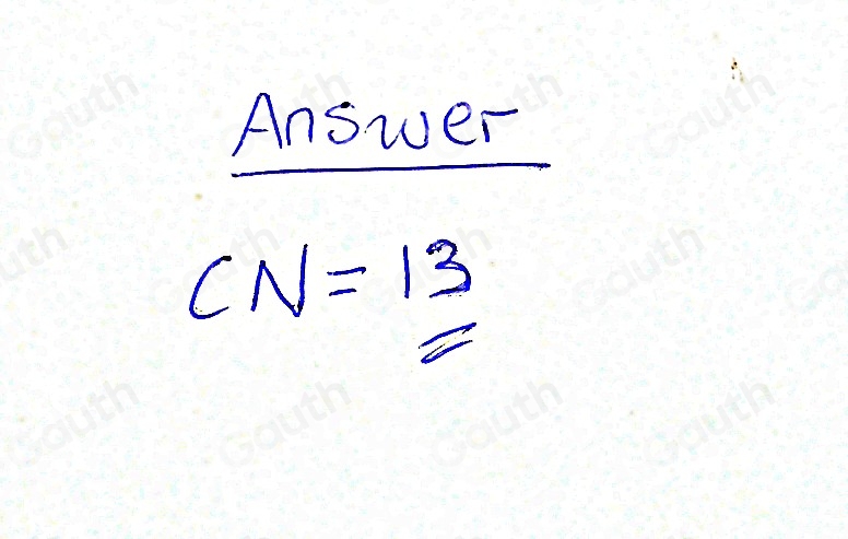 Answer
CN=13