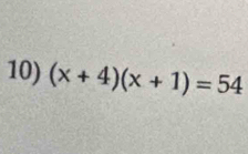 (x+4)(x+1)=54