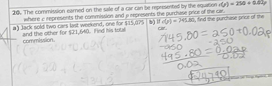 c(p)=250/ 0.02p