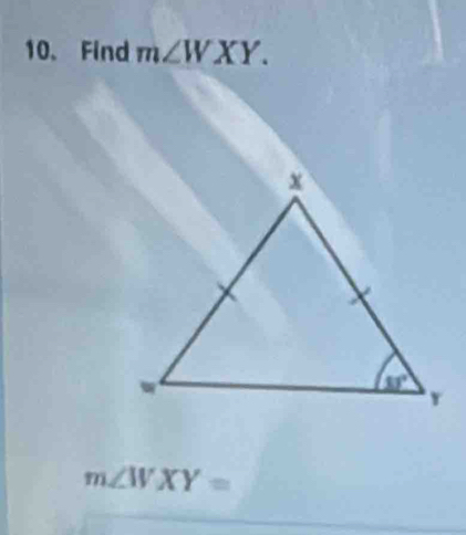 Find m∠ WXY.
m∠ WXY=