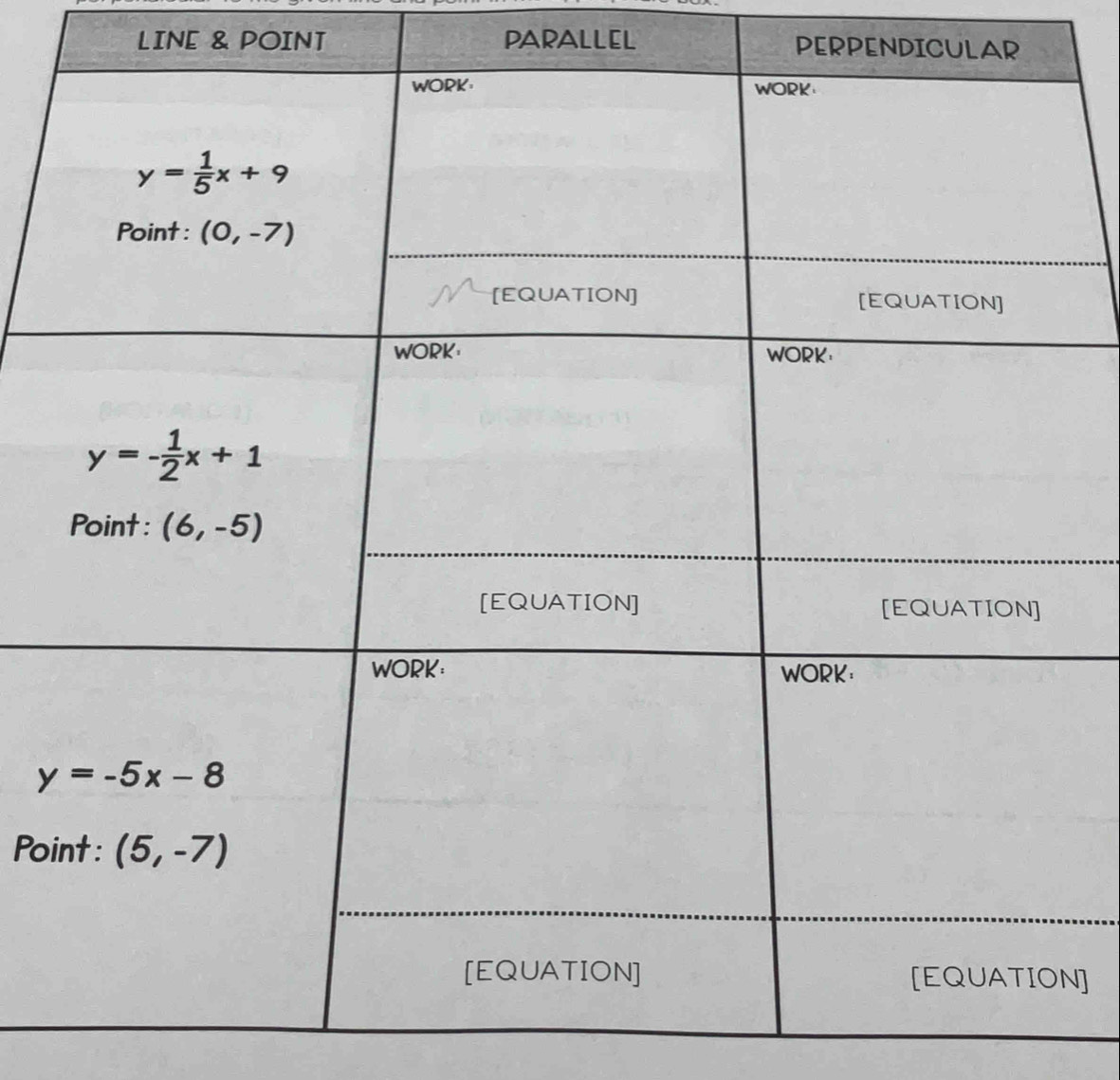 LINE & POINT PARALLEL PERPENDICULAR
Po
N]