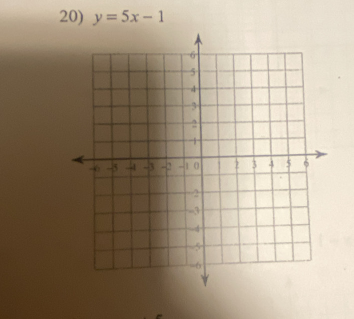 y=5x-1