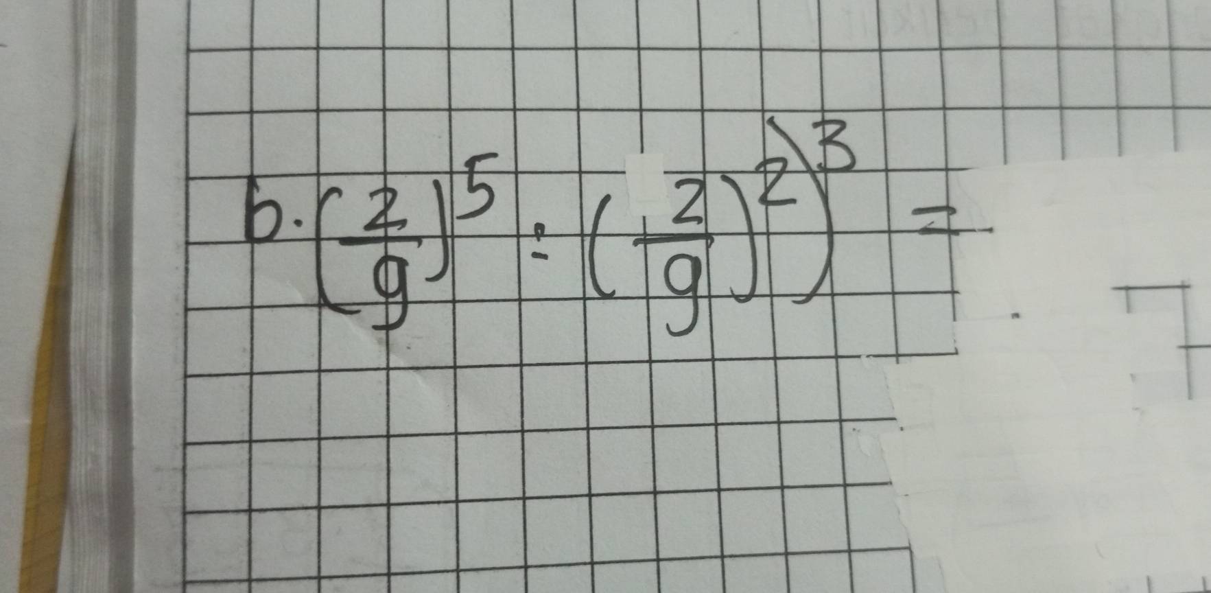 ( 2/9 )^5:( 2/9 )^2)^3=