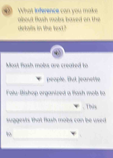 Solved: What Inference can you make about flash mobs based on the ...