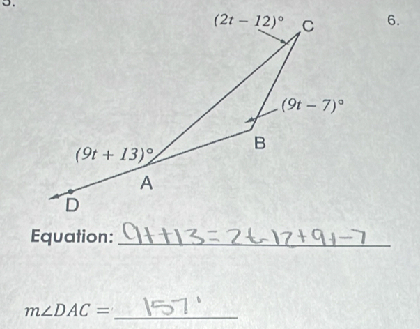 Equation:_
m∠ DAC=
_