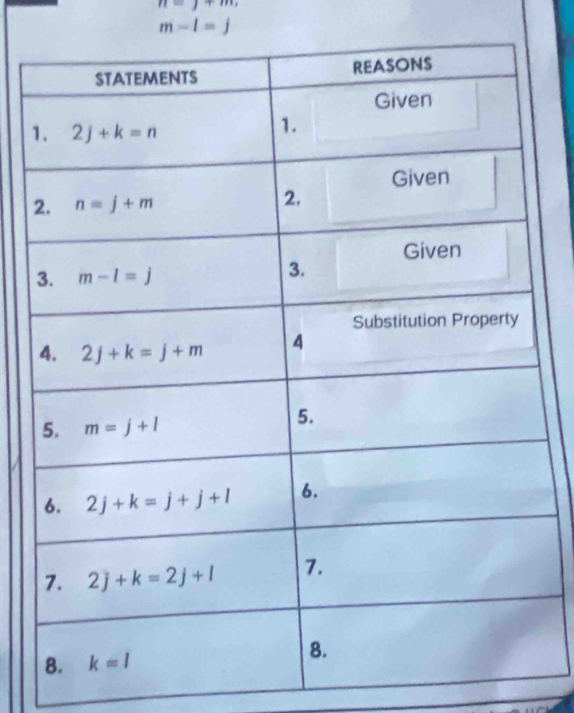 n=j+m,
m-1=j
1
2