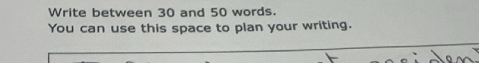 Solved: Write between 30 and 50 words. You can use this space to plan ...