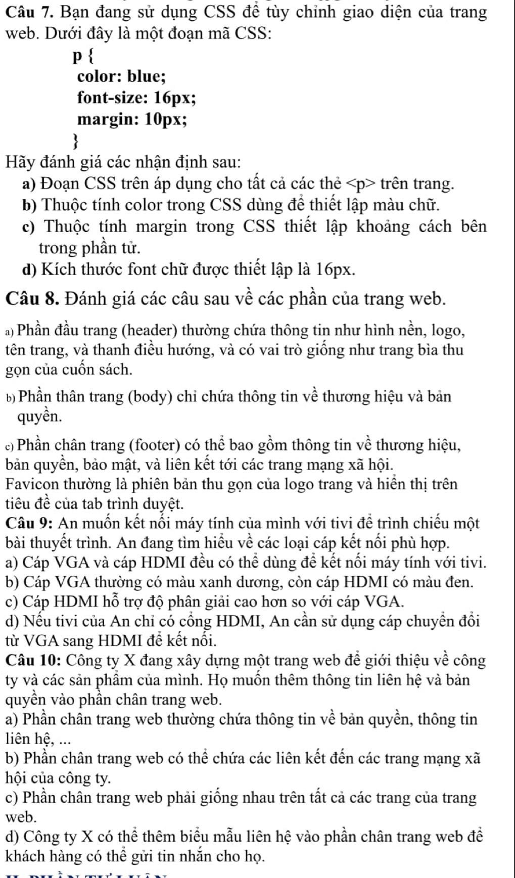 Giải quyết:Bạn đang sử dụng CSS để tùy chỉnh giao diện của trang web ...