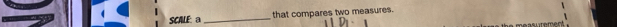 SCALE: a_ that compares two measures.