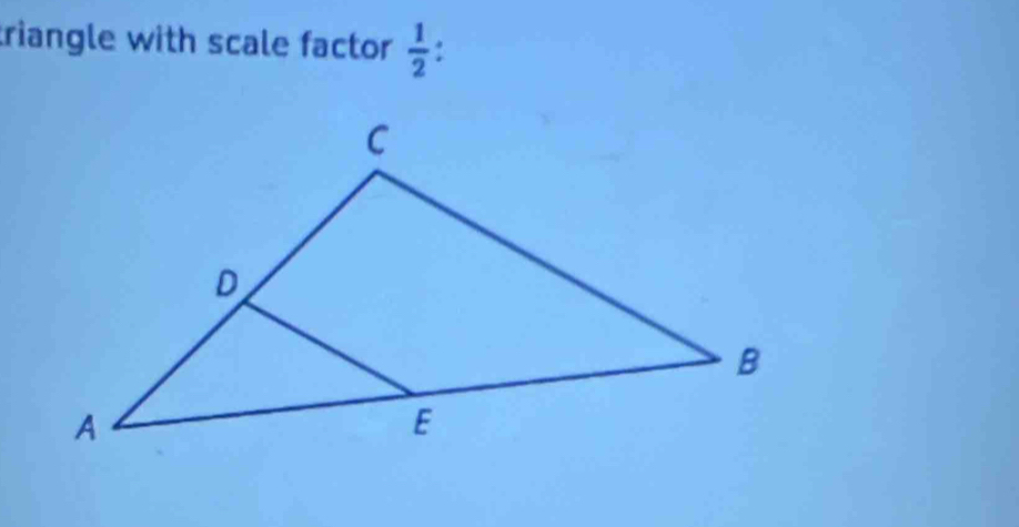 triangle with scale factor  1/2 .