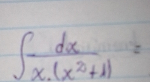 ∈t  dx/x.(x^2+1) =