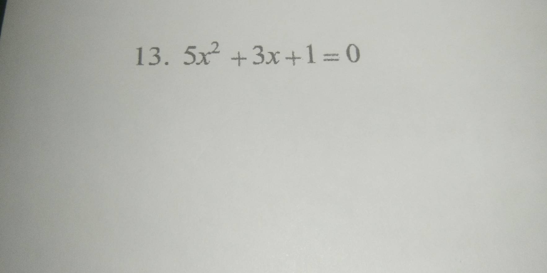 5x^2+3x+1=0