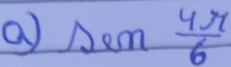 a sem  4π /6 