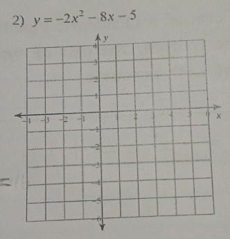 y=-2x^2-8x-5