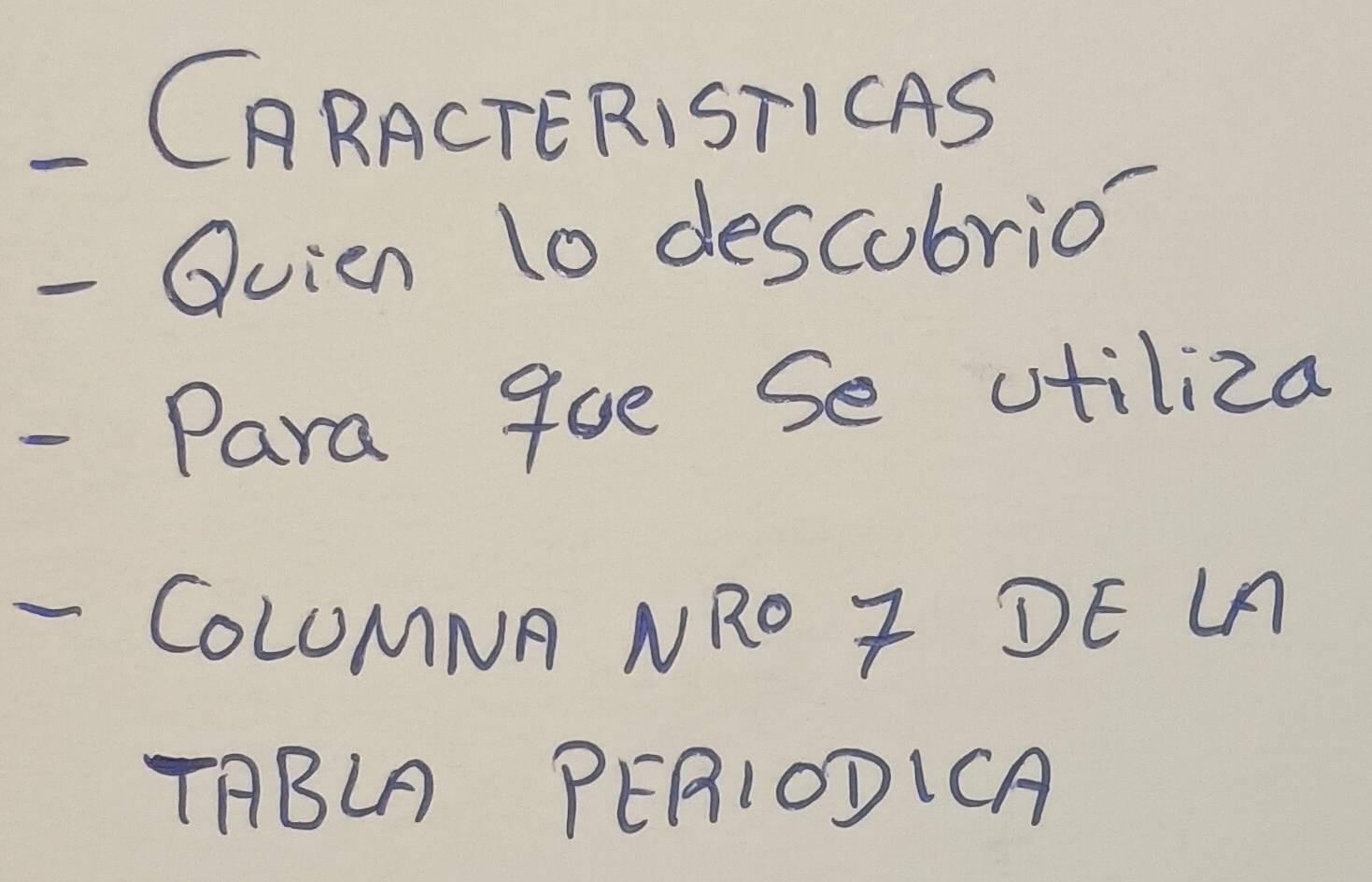 Resuelto:CARACTERISTICAS - Qvien 10 descubrio? - Para gue Se stiliza ...