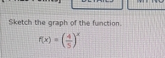 Sketch the graph of the function.
f(x)=( 4/5 )^x