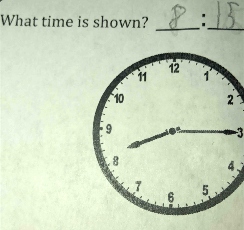 What time is shown? : 
__
-3.