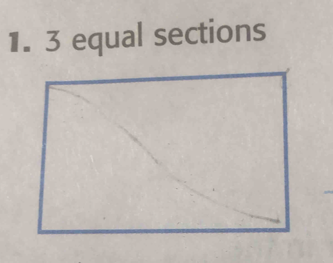 3 equal sections