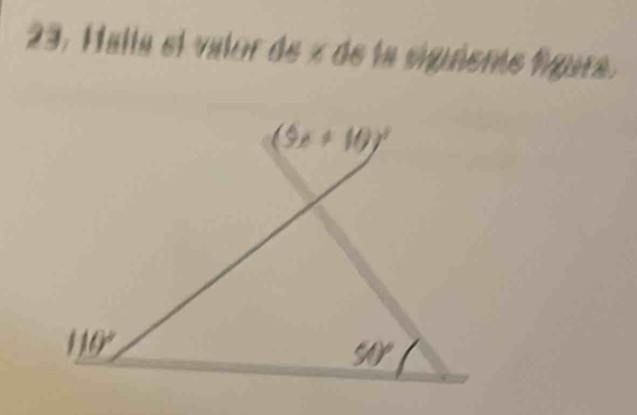 Halla el valor de x de la signemte fígara.