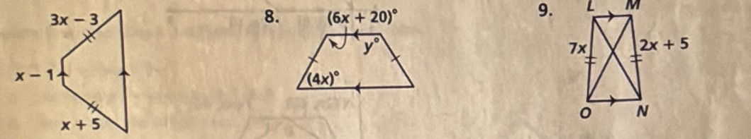 (6x+20)^circ 
9.