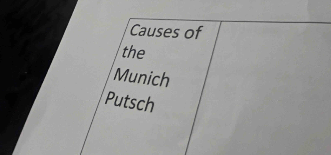 Causes of 
the 
Munich 
Putsch