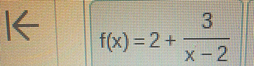 f(x)=2+ 3/x-2 