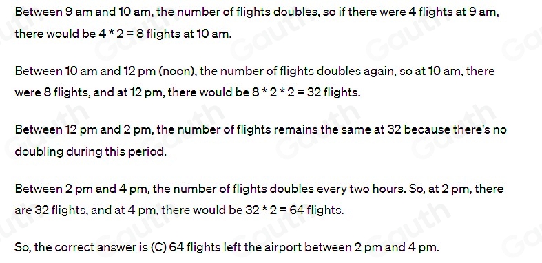 Solved: (D) 76% 10. The number of flights leaving a certain airport ...