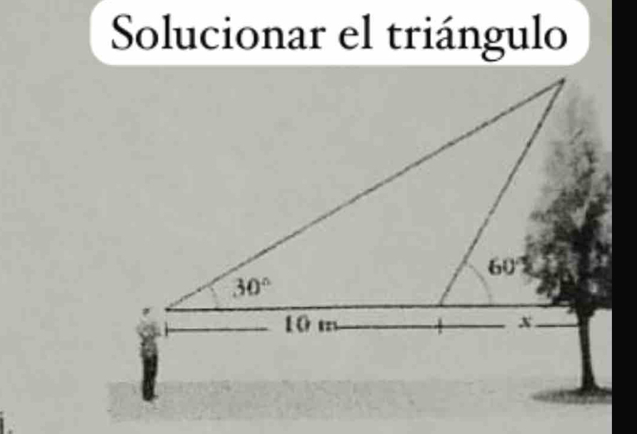 Solucionar el triángulo