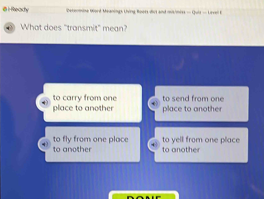 Solved: i-Ready Determine Word Meanings Using Roots dict and mit/miss ...