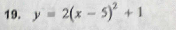 y=2(x-5)^2+1