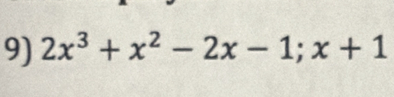 2x^3+x^2-2x-1; x+1