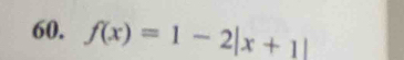 f(x)=1-2|x+1|