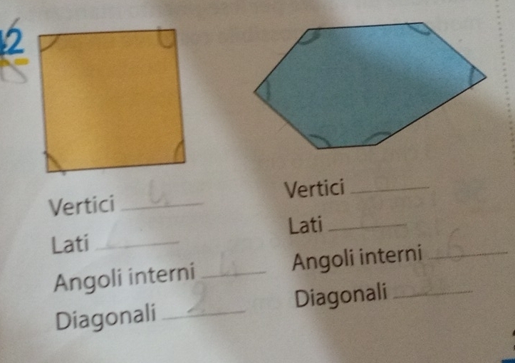 Vertici _Vertici_ 
Lati_ 
Lati_ 
Angoli interni _Angoli interni 
Diagonali _Diagonali