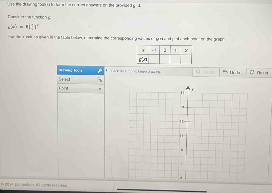 Solved: Use the drawing tool(s) to form the correct answers on the ...