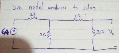 use nodal analysis to solve.