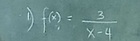 f(x)= 3/x-4 