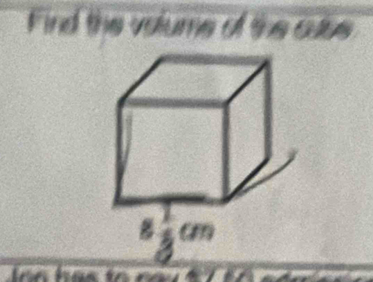 Find the volume of the cuse