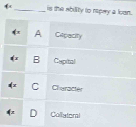 ∉ x _is the ability to repay a loan .