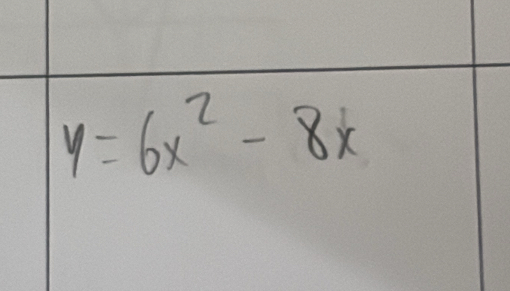 y=6x^2-8x