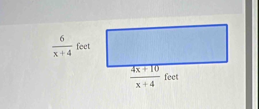  6/x+4  feet