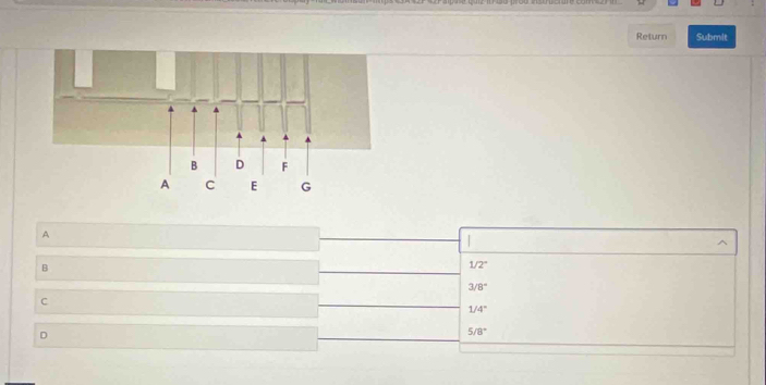 Return Submit
A^(B
1/2^circ)
3/8°
C
1/4°
D
5/8°