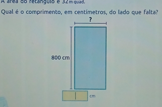 A área do retanqulo é 32 m qua