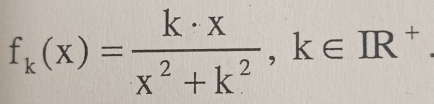 f_k(x)= k· x/x^2+k^2 , k∈ IR -_