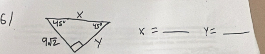 61
x= _
y= _