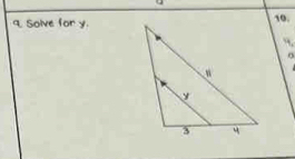 Solve for y.10.
o