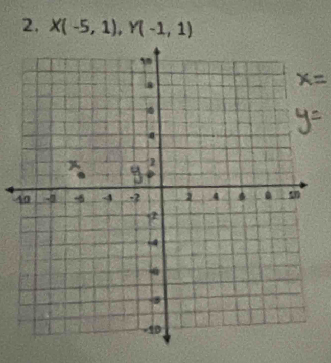 X(-5,1), Y(-1,1)
4