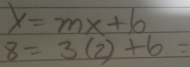 x=mx+6
8=3(2)+6=