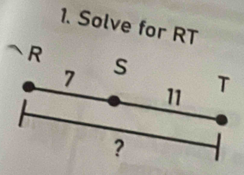 Solve for RT